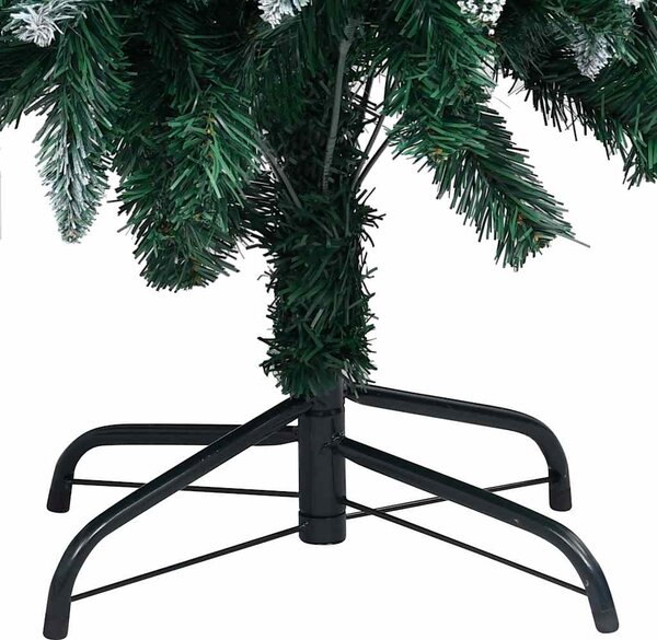 Umělý vánoční strom s LED a sadou koulí a šiškami 210 cm 3077532