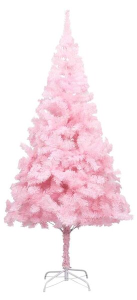 Umělý vánoční stromek s LED a sadou koulí růžový 210 cm PVC 3077500