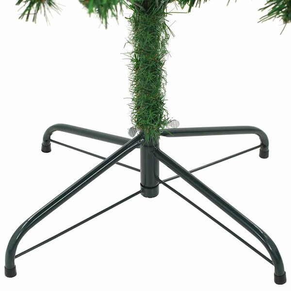Umělý vánoční stromek LED osvětlení sada koulí a šišky 210 cm 3077529