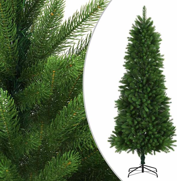 Umělý vánoční stromek s LED a sadou koulí 240 cm zelený 3077557