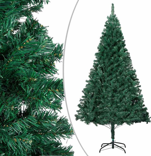 Umělý vánoční stromek s LED a sadou koulí zelený 240 cm 3077538