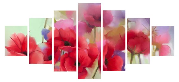 Obraz vlčích máků (210x100 cm)