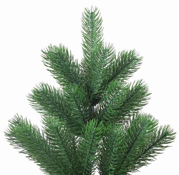 Umělý vánoční stromek normandská jedle LED a koule zelený 150cm 3077645
