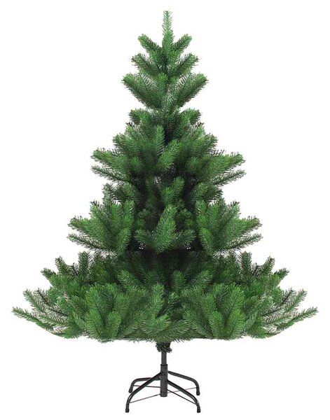 Umělý vánoční stromek normandská jedle LED a koule zelený 150cm 3077645