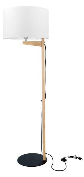 BRITOP Stojací lampa ALINA, 1xE27, v. 168 cm Barva stínidla: Bílá látka