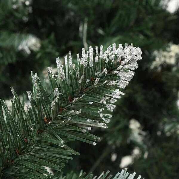 Umělý vánoční stromek s LED osvětlením a sadou koulí 210 cm 3077801