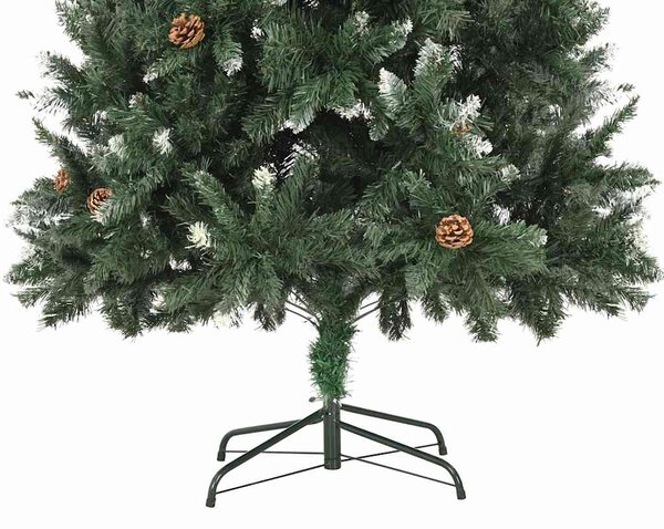 Umělý vánoční stromek s LED osvětlením a sadou koulí 210 cm 3077801