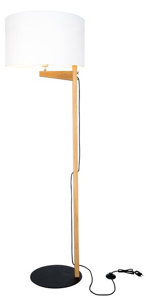 BRITOP Stojací lampa ALINA, 1xE27, v. 168 cm Barva stínidla: Bílá látka