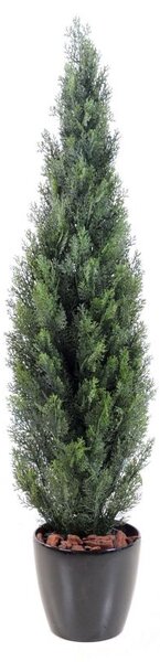 Umělý strom Cypřiš tmavý v květináči, 270cm