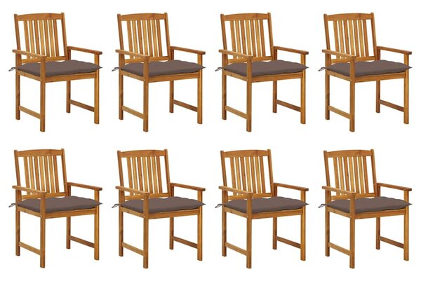 Zahradní židle s poduškami 8 ks masivní akáciové dřevo 3078201