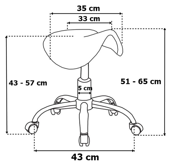 Kadeřnická a kosmetická stolička STRATUM – černá