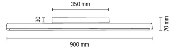 BRITOP Stropní LED svítidlo FORESTIER, 12W, d. 90 cm, CRI 80 Barva: Hnědá