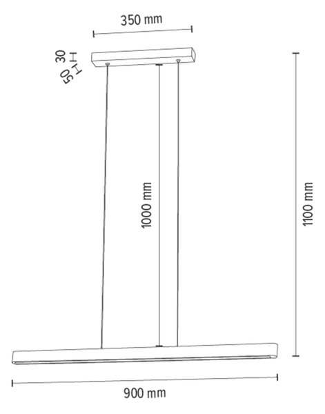 BRITOP Závěsné LED svítidlo FORESTIER, 12W, d. 90 cm, CRI 80 Barva: Šedá