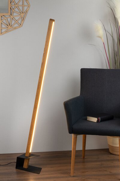 BRITOP Stojací LED lampa FORESTIER 18W, v. 144 cm, CRI 80 Barva: Hnědá