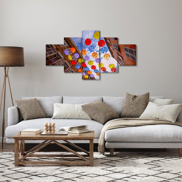 Obraz barevných deštníků (125x70 cm)