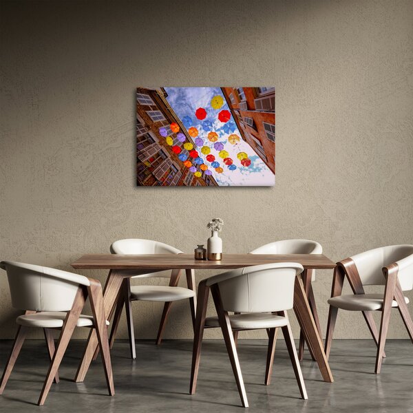 Obraz barevných deštníků (70x50 cm)