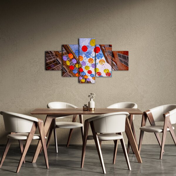 Obraz barevných deštníků (125x70 cm)