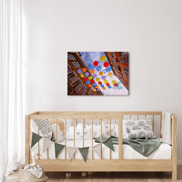 Obraz barevných deštníků (70x50 cm)