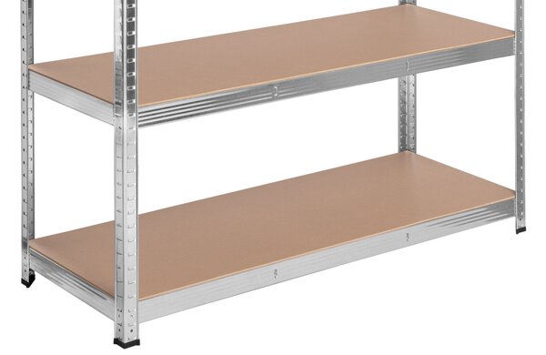 Pozinkovaný skladový regál 205 × 120 × 45 cm – 5 polic, nosnost 1000 kg