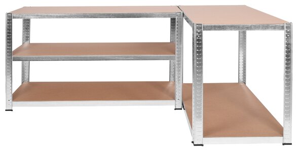 Pozinkovaný skladový regál 205 × 120 × 45 cm – 5 polic, nosnost 1000 kg