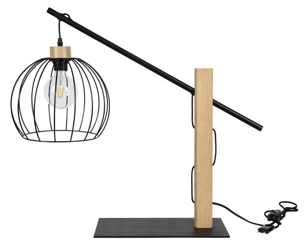 BRITOP Stolní lampa MANDARINE, 1xE27, v. 67 cm Barva podstavy: Bukové dřevo