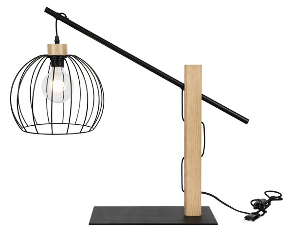 BRITOP Stolní lampa MANDARINE, 1xE27, v. 67 cm Barva podstavy: Bukové dřevo