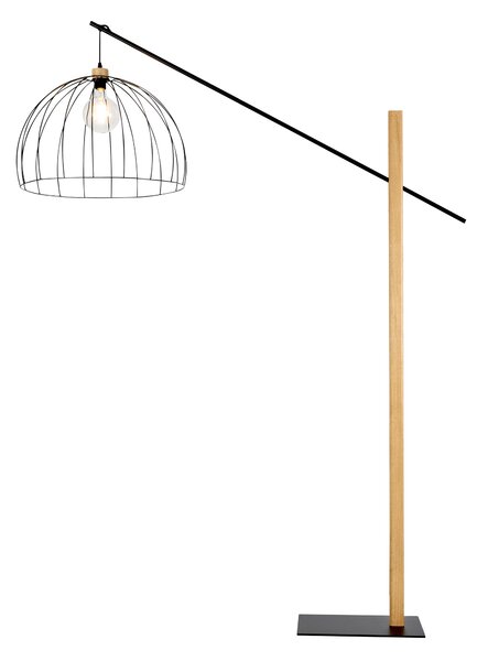 BRITOP Stojací lampa MANDARINE, 1xE27, v. 210 cm Barva podstavy: Dubové dřevo