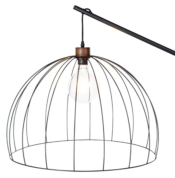 BRITOP Stojací lampa MANDARINE, 1xE27, v. 210 cm Barva podstavy: Dubové dřevo