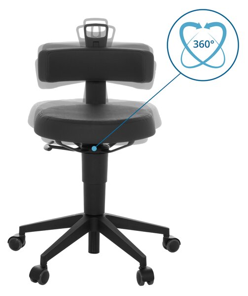 KANCELÁŘSKÁ STOLIČKA černá MID.YOU - Otočné stoličky, Online Only