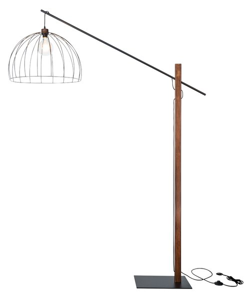 BRITOP Stojací lampa MANDARINE, 1xE27, v. 210 cm Barva podstavy: Dubové dřevo