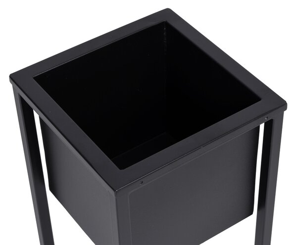 Loftový stojan na květiny CONCOVE 40 cm – černý