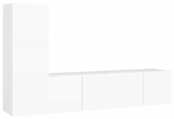 3dílný set TV skříněk bílý kompozitní dřevo 3078673