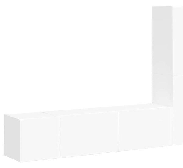 3dílný set TV skříněk bílý kompozitní dřevo 3078656