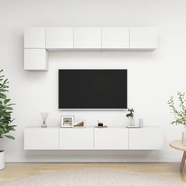 5dílný set TV skříněk bílý kompozitní dřevo 3078694