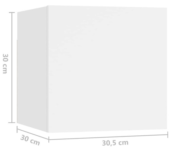 5dílný set TV skříněk bílý kompozitní dřevo 3078695