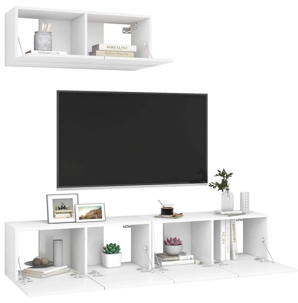 TV skříňky 3 ks bílé kompozitní dřevo 3078701
