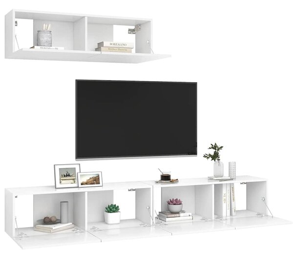 TV skříňky 3 ks bílé kompozitní dřevo 3078703