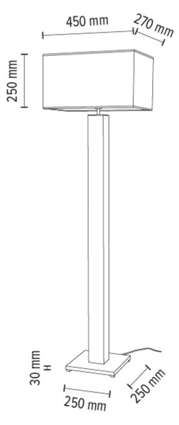BRITOP Stojací lampa FLAME, 1xE27 max.60W + 1xLED 16W