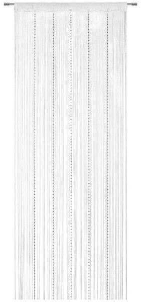 PROVÁZKOVÝ ZÁVĚS, barvy stříbra, bílá, 90/245 cm Boxxx - Závěsy