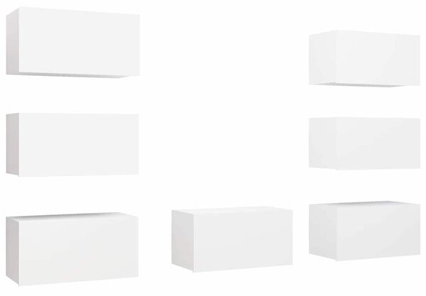 TV skříňky 7 ks bílé 30,5 x 30 x 60 cm kompozitní dřevo 3078743