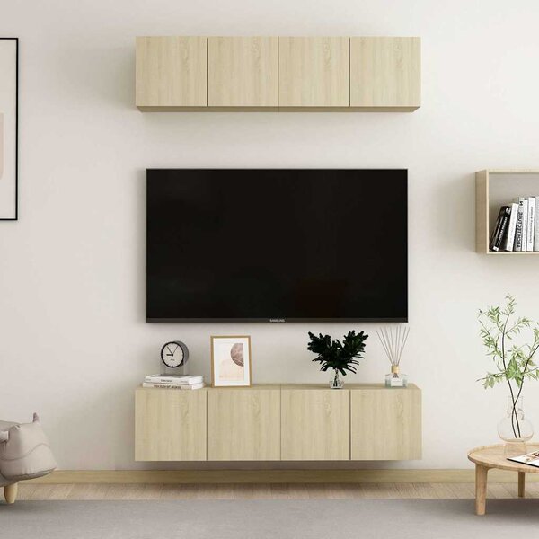 TV skříňky 4 ks dub sonoma 60 x 30 x 30 cm kompozitní dřevo 3078954