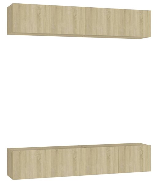 TV skříňky 4 ks dub sonoma 80 x 30 x 30 cm kompozitní dřevo 3078955