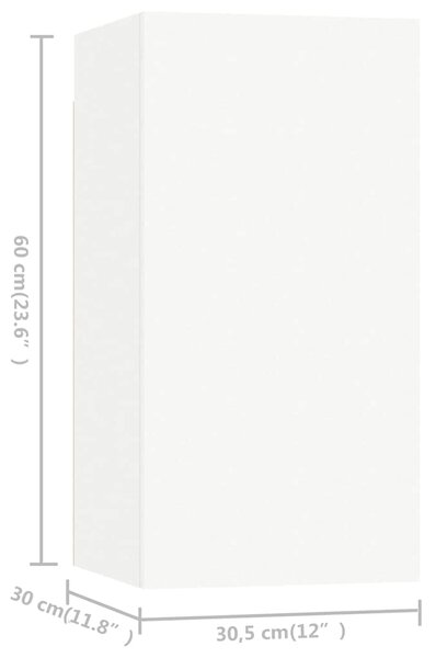 TV skříňky 7 ks bílé 30,5 x 30 x 60 cm kompozitní dřevo 3078743