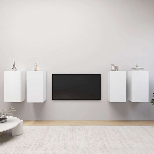 TV skříňky 4 ks bílé 30,5 x 30 x 60 cm kompozitní dřevo 3078740