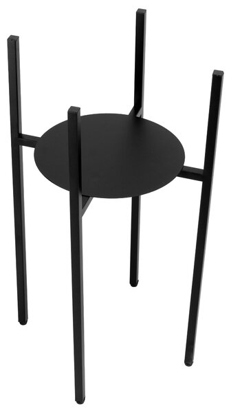 Loftový stojan na květiny TORRE 60 cm – černý
