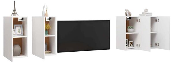 TV skříňky 4 ks bílé 30,5 x 30 x 60 cm kompozitní dřevo 3078740