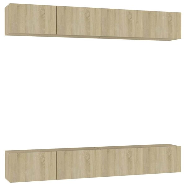 TV skříňky 4 ks dub sonoma 100 x 30 x 30 cm kompozitní dřevo 3078956
