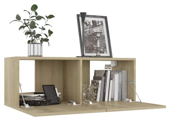 TV skříňky 4 ks dub sonoma 80 x 30 x 30 cm kompozitní dřevo 3078955