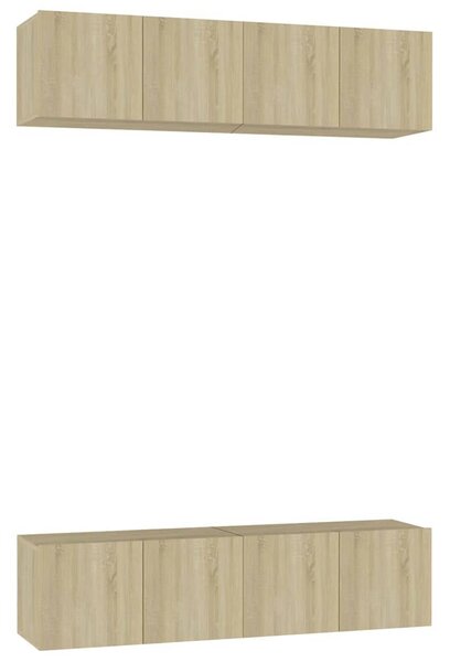 TV skříňky 4 ks dub sonoma 60 x 30 x 30 cm kompozitní dřevo 3078954