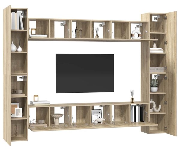 10dílný set TV skříněk dub sonoma kompozitní dřevo 3078967
